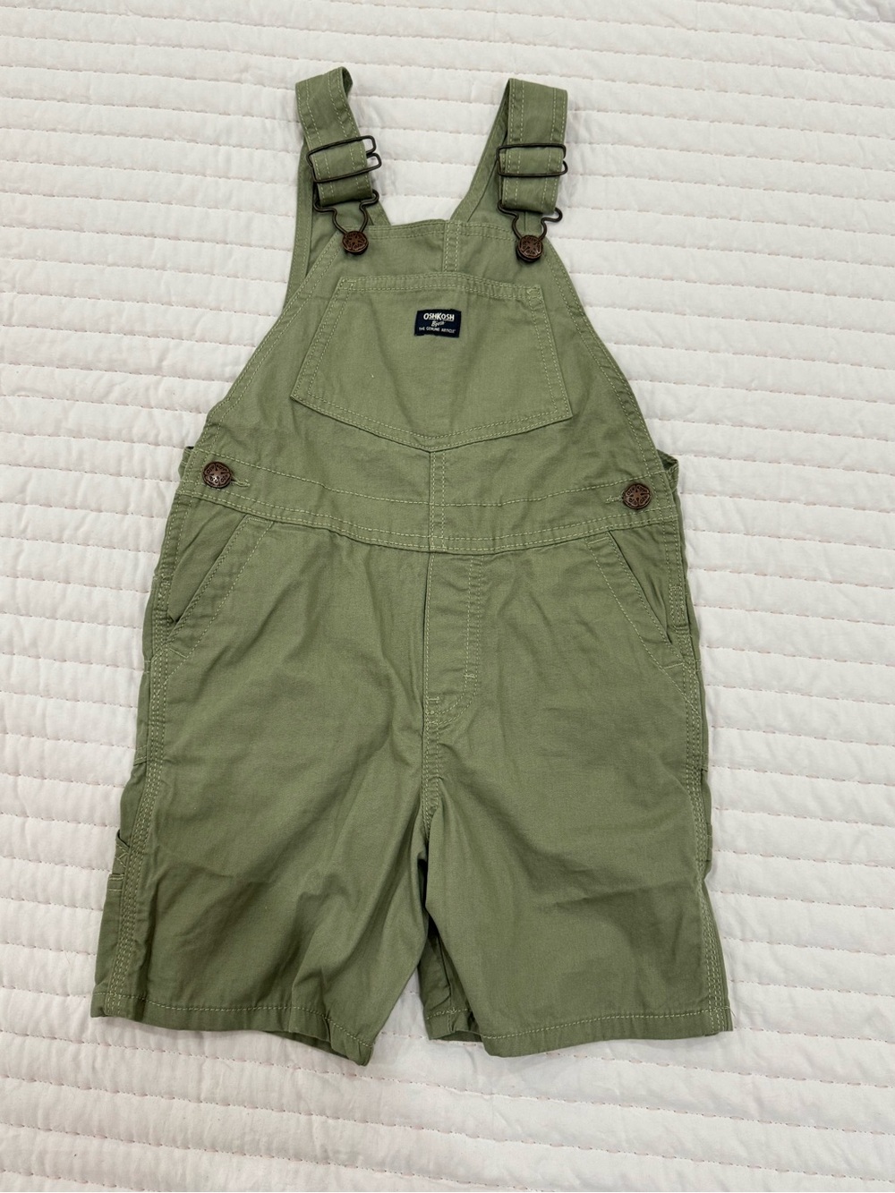 Oshkosh Olive Green Short Overalls